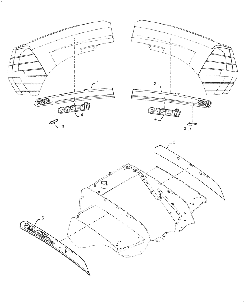 Схема запчастей Case IH QUADTRAC 620 - (90.108.060) - MODEL IDENTIFICATION DECAL, 20TH ANNIVERSARY EDITION (90) - PLATFORM, CAB, BODYWORK AND DECALS