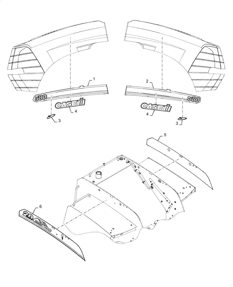 Схема запчастей Case IH QUADTRAC 580 - (90.108.050) - MODEL IDENTIFICATION DECAL, 20TH ANNIVERSARY EDITION (90) - PLATFORM, CAB, BODYWORK AND DECALS