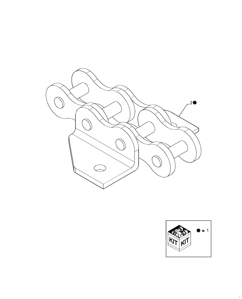 Схема запчастей Case IH 1688 - (9A-34[02]) - KIT REPAIR LINK - OUTSIDE (13) - FEEDER