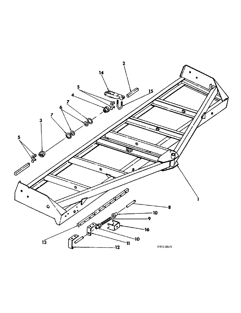 Схема запчастей Case IH 620 - (A-02) - FRAME, ROCKSHAFT AND DRAWBAR MOUNTING 