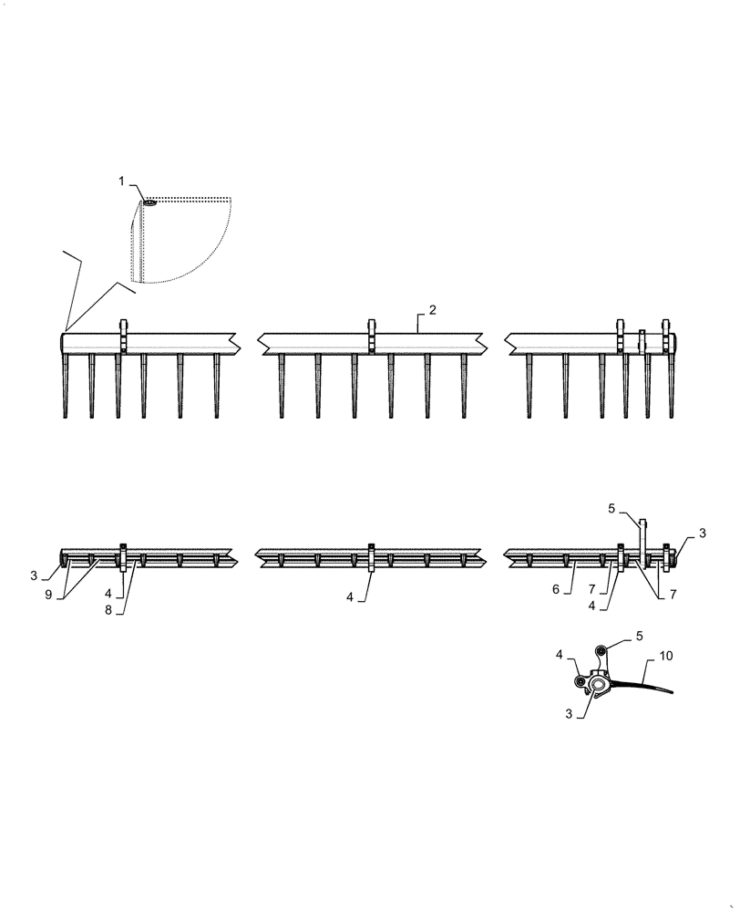 Схема запчастей Case IH DH403 - (58.101.AF[03]) - LH REEL ASSY, OFFSET BAT, ASN YHZB14001 (58) - ATTACHMENTS/HEADERS