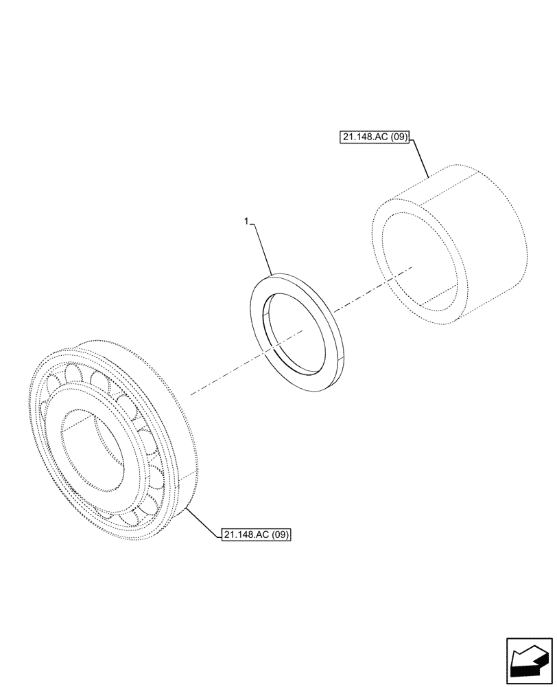 Схема запчастей Case IH PUMA 150 CVT - (21.148.AC[10]) - VAR - 391136, 391138, 758011, 758012, 758013, 758014, 758015, 758016, 758017, 758018, 758019, 758020, 758021, 758022 - CENTRAL REDUCTION GEAR, SHIM (21) - TRANSMISSION