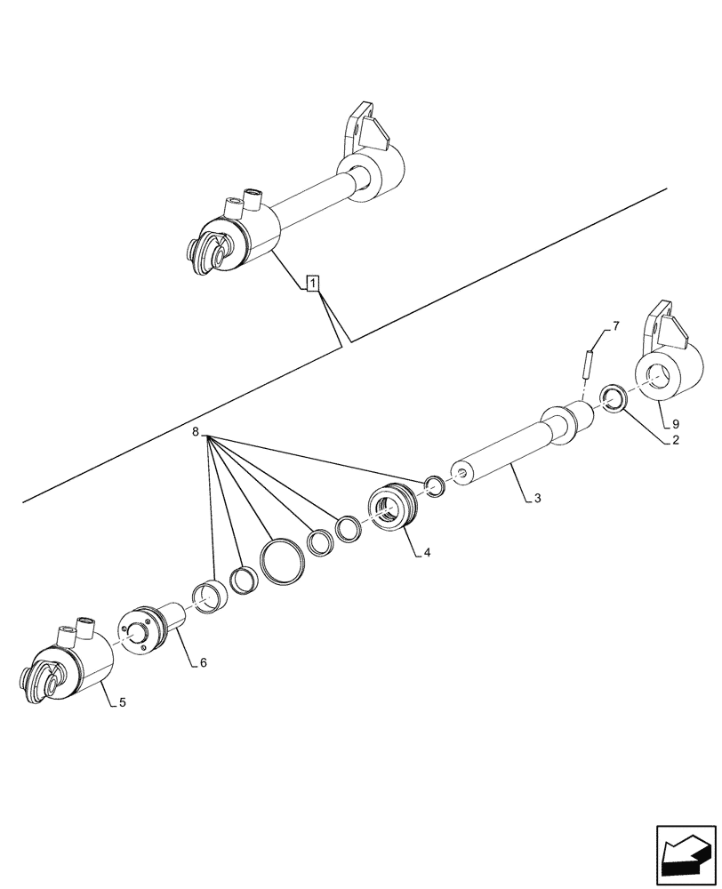 Схема запчастей Case IH FARMALL 100CL - (37.120.350) - VAR - 743535 - REAR, 3 POINT HITCH, STABILIZER BAR, HYDRAULIC, COMPONENTS, W/O CAB (37) - HITCHES, DRAWBARS & IMPLEMENT COUPLINGS