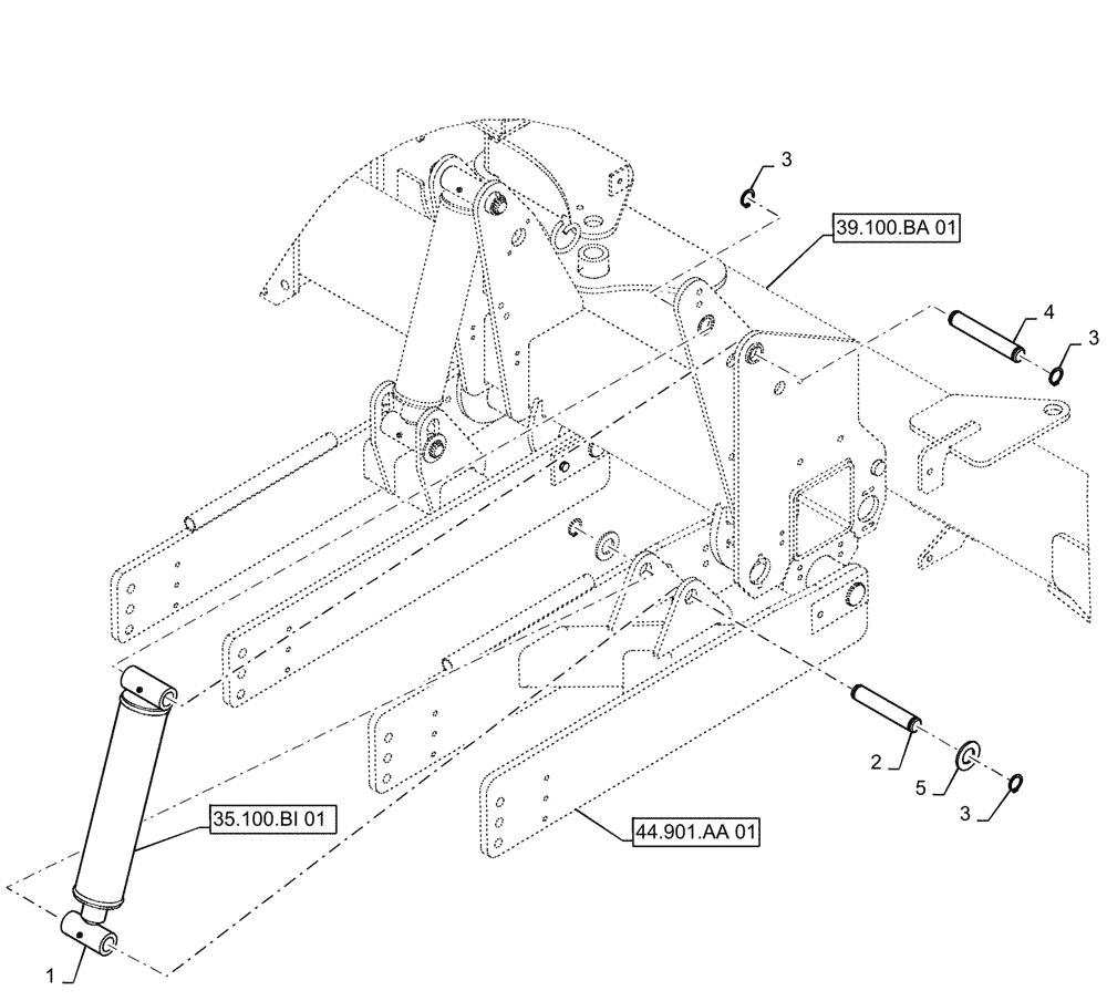 Схема запчастей Case IH 2150 - (35.748.AG) - HYDRAULIC CENTER SECTION WHEEL LIFT 12 AND 16 ROW (35) - HYDRAULIC SYSTEMS