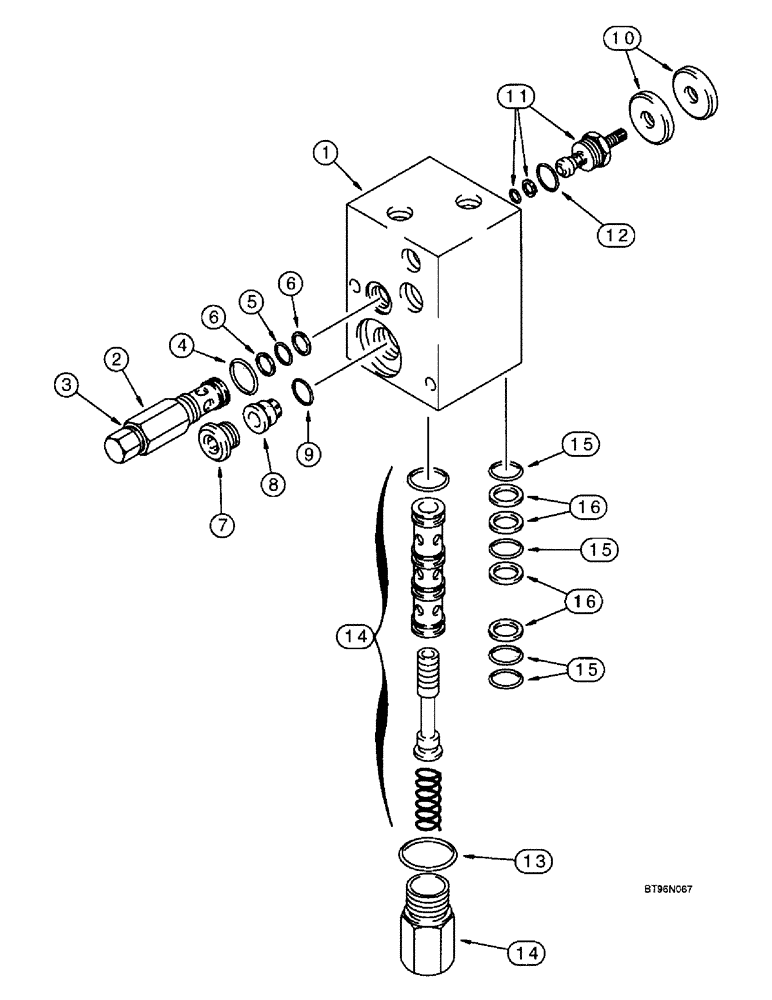 Схема запчастей Case IH 955 - (8-50) - FLOW CONTROL VALVE - 115885A1 (08) - HYDRAULICS