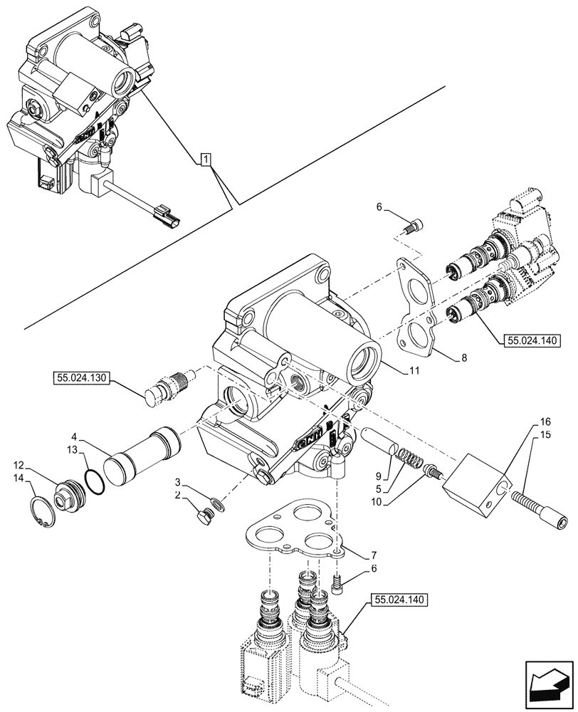 Схема запчастей Case IH FARMALL 80CL - (21.134.100) - VAR - 743968 - POWERSHUTTLE, TRANSMISSION CONTROL VALVE, COMPONENTS, CREEPER, HI-LO (21) - TRANSMISSION