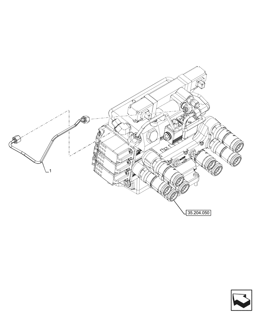 Схема запчастей Case IH FARMALL 100CL - (35.204.930) - VAR - 759025 - 3 REMOTE CONTROL VALVES, ELECTRO-HYDRAULIC, LOAD SENSING CLOSED CENTR (35) - HYDRAULIC SYSTEMS