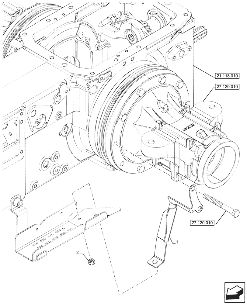 Схема запчастей Case IH FARMALL 90CL - (55.048.050) - REAR PTO, SPEED SENSOR, SUPPORT (55) - ELECTRICAL SYSTEMS