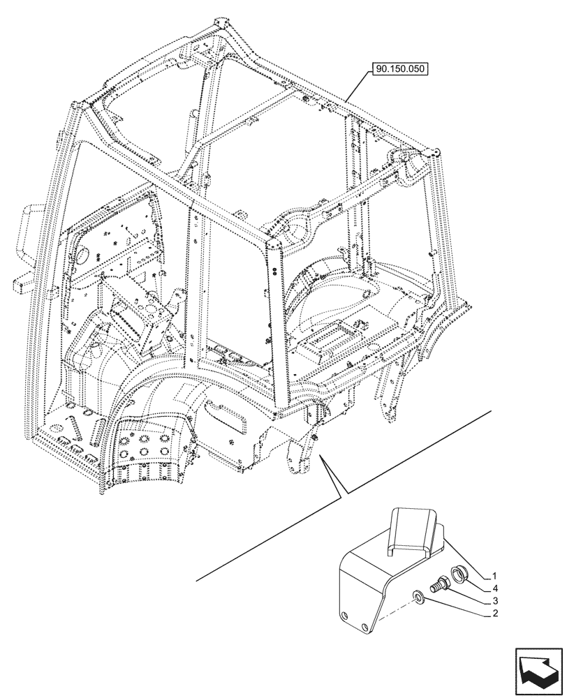 Схема запчастей Case IH FARMALL 80CL - (33.220.090) - VAR - 330895 - TRAILER BRAKE VALVE, SUPPORT, ITALY, CAB (33) - BRAKES & CONTROLS