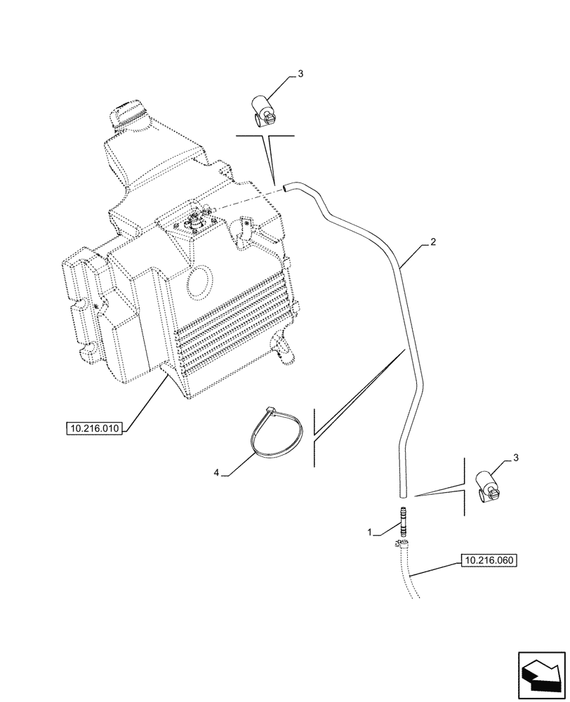 Схема запчастей Case IH FARMALL 110CL - (10.216.040) - VAR - 759004 - FUEL TANK (10) - ENGINE