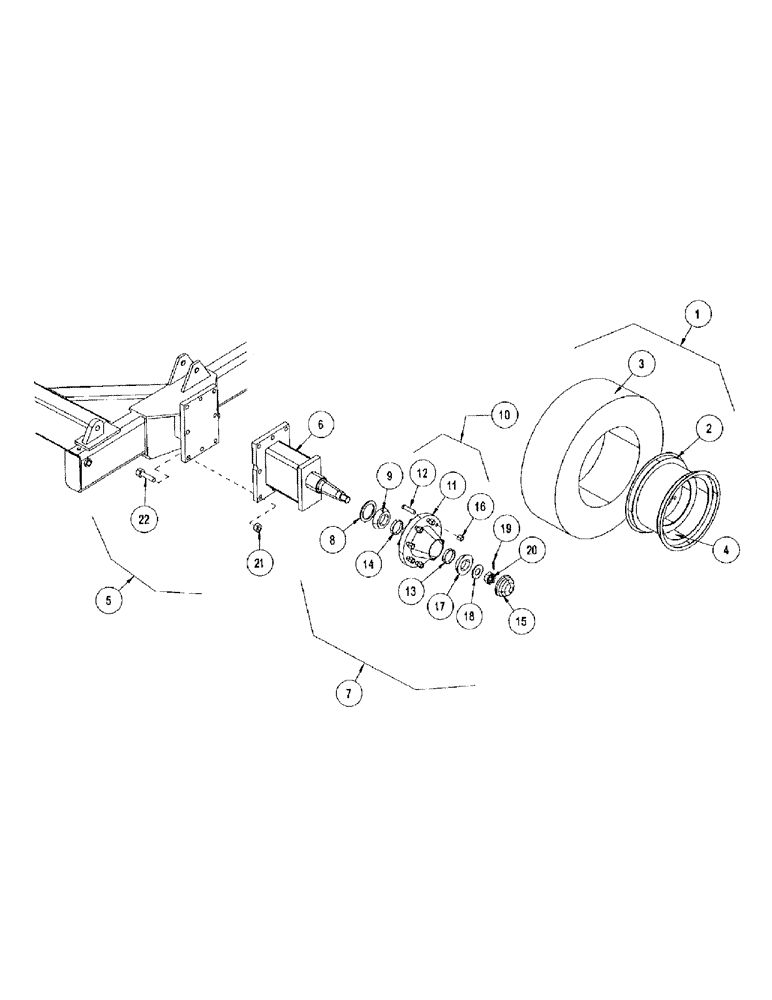 Схема запчастей Case IH CONCORD - (B06) - MAIN FRAME WHEEL ASSEMBLY , 40 FOOT AND 50 FOOT MODELS 