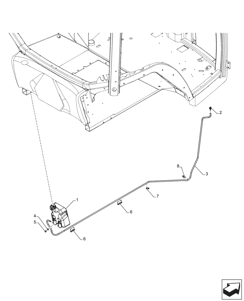 Схема запчастей Case IH MAGNUM 235 - (55.518.AT) - WINDSHIELD WASHER (55) - ELECTRICAL SYSTEMS