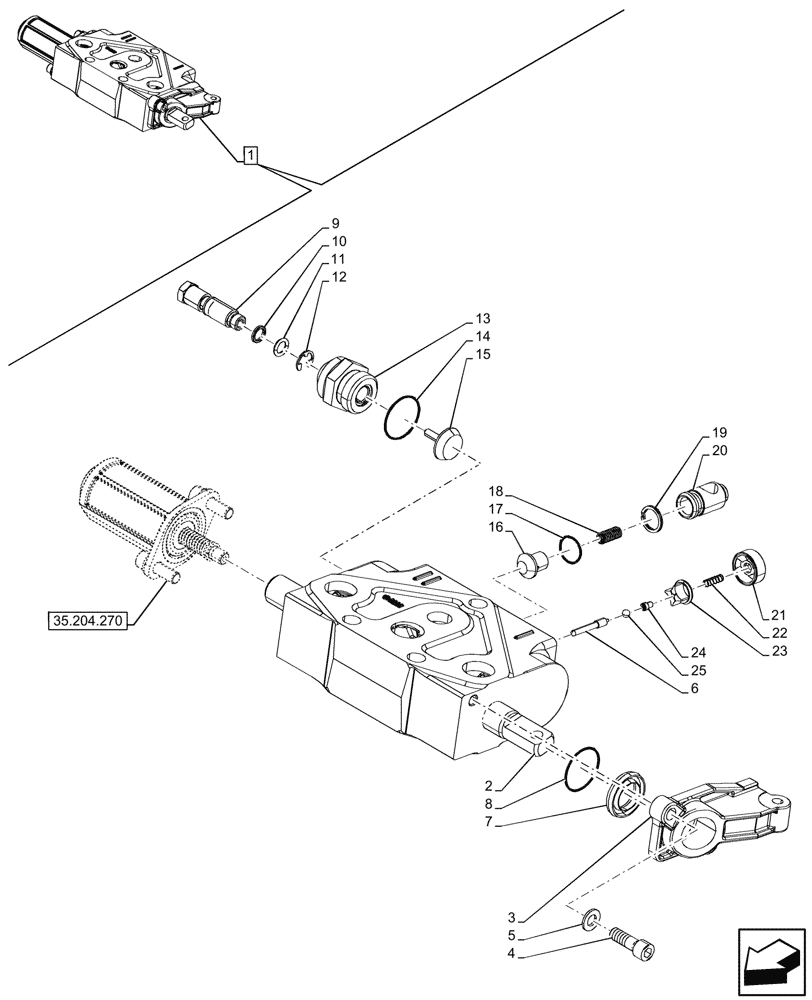 Схема запчастей Case IH FARMALL 100CL - (35.204.260) - VAR - 759023, 759024 - 3 REMOTE CONTROL VALVES, COMPONENTS (35) - HYDRAULIC SYSTEMS