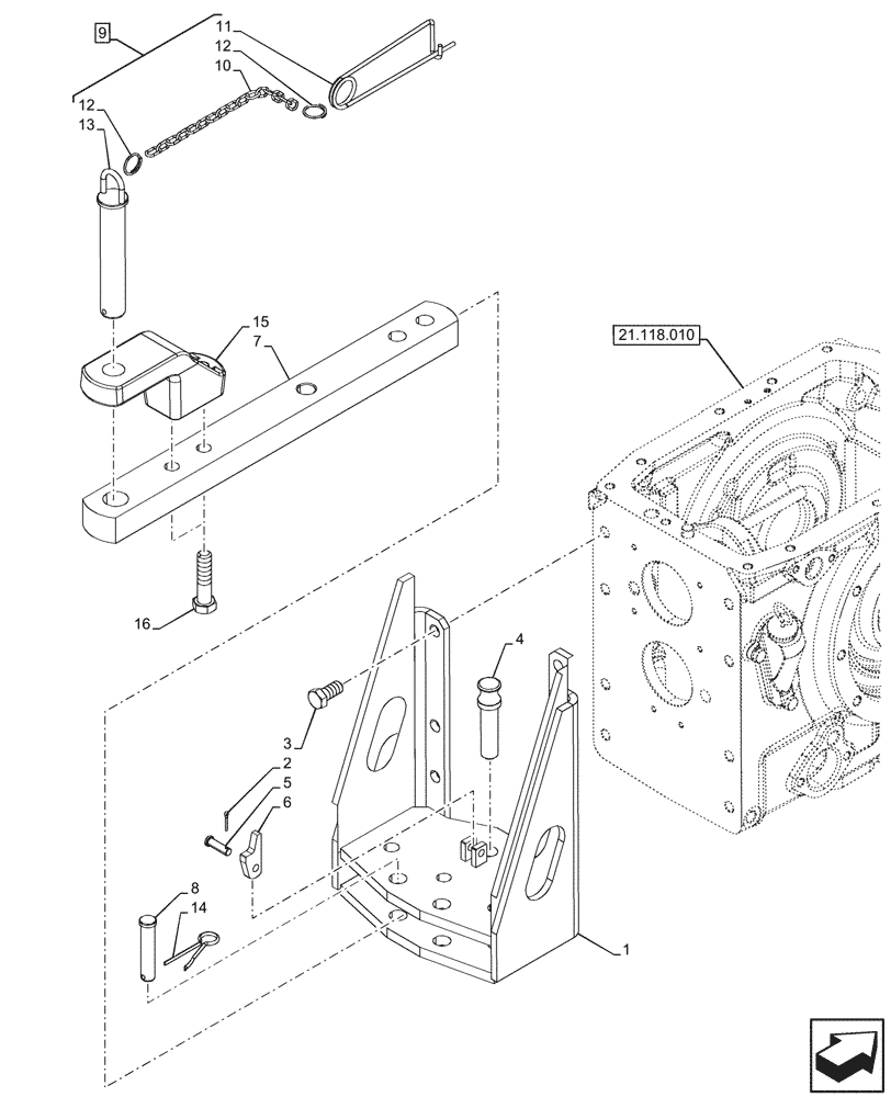 Схема запчастей Case IH FARMALL 110CL - (37.100.120) - VAR - 759035 - TOWING EQUIPMENT (37) - HITCHES, DRAWBARS & IMPLEMENT COUPLINGS