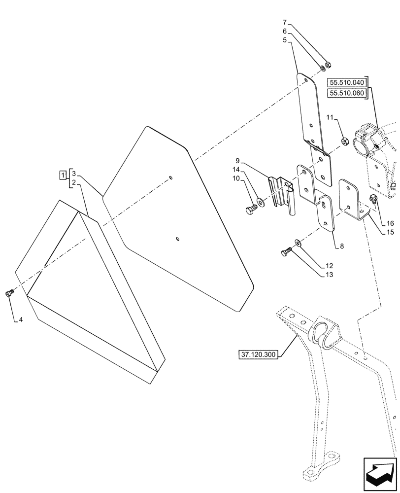 Схема запчастей Case IH FARMALL 100CL - (90.108.120) - DECAL, WARNING TRIANGLE (90) - PLATFORM, CAB, BODYWORK AND DECALS