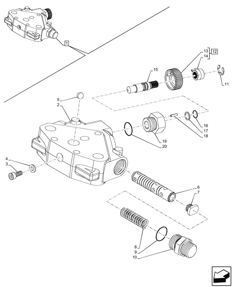 Схема запчастей Case IH FARMALL 110CL - (35.204.280) - VAR - 759023, 759024 - 3 REMOTE CONTROL VALVES, COMPONENTS (35) - HYDRAULIC SYSTEMS