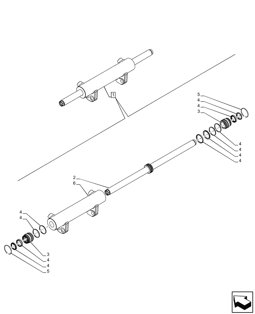 Схема запчастей Case IH FARMALL 100CL - (41.216.030) - VAR - 332328 - 4WD FRONT AXLE, W/ LIMITED SLIP DIFFERENTIAL, STEERING CYLINDER (41) - STEERING