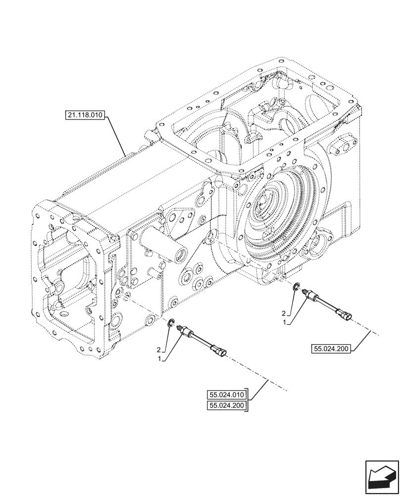 Схема запчастей Case IH FARMALL 80CL - (55.024.180) - VAR - 330111, 743548 - CREEPER, SENSOR, SHUTTLE (55) - ELECTRICAL SYSTEMS