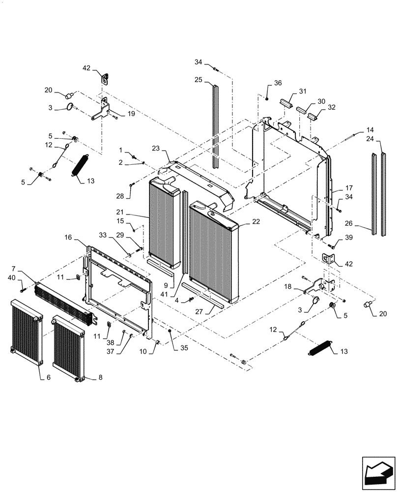 Схема запчастей Case IH STEIGER 500 - (10.400.030[02]) - RADIATOR & COOLER (ASN ZHF311532) (10) - ENGINE