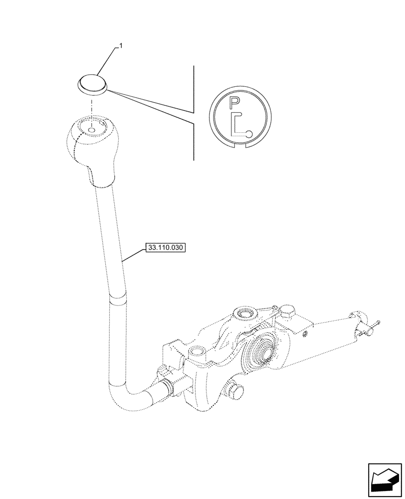 Схема запчастей Case IH FARMALL 110CL - (90.108.070) - VAR - 743968 - PARKING LOCK, DECAL (90) - PLATFORM, CAB, BODYWORK AND DECALS