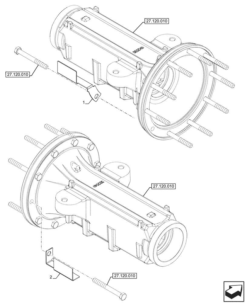 Схема запчастей Case IH FARMALL 90CL - (55.404.160) - EXTERNAL REFLECTOR, REAR (55) - ELECTRICAL SYSTEMS