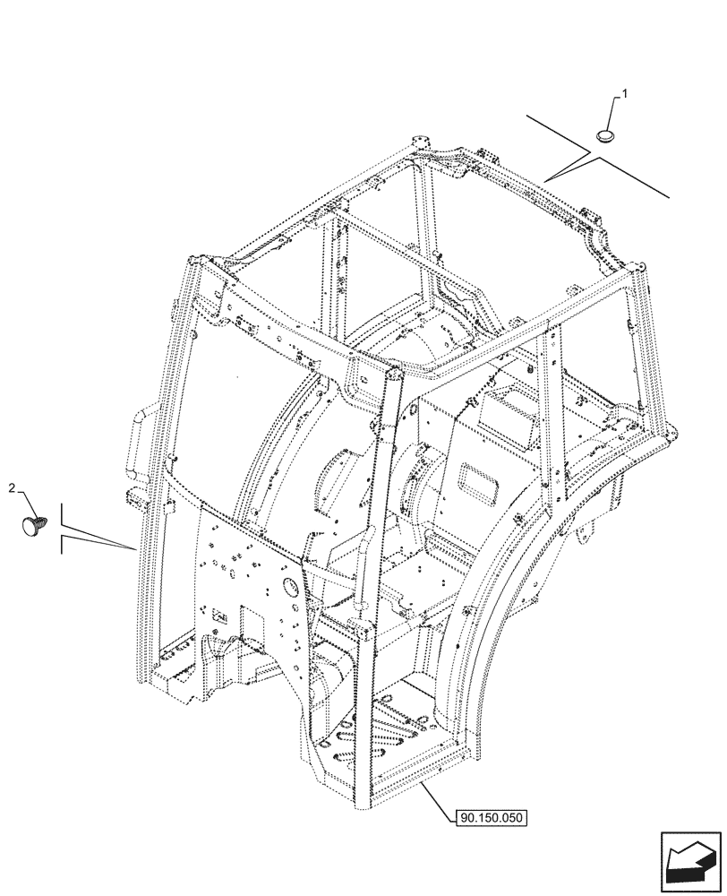 Схема запчастей Case IH FARMALL 100CL - (90.160.030) - VAR - 743381, 743508, 759018, 759019 - TRIM, PLUG (90) - PLATFORM, CAB, BODYWORK AND DECALS