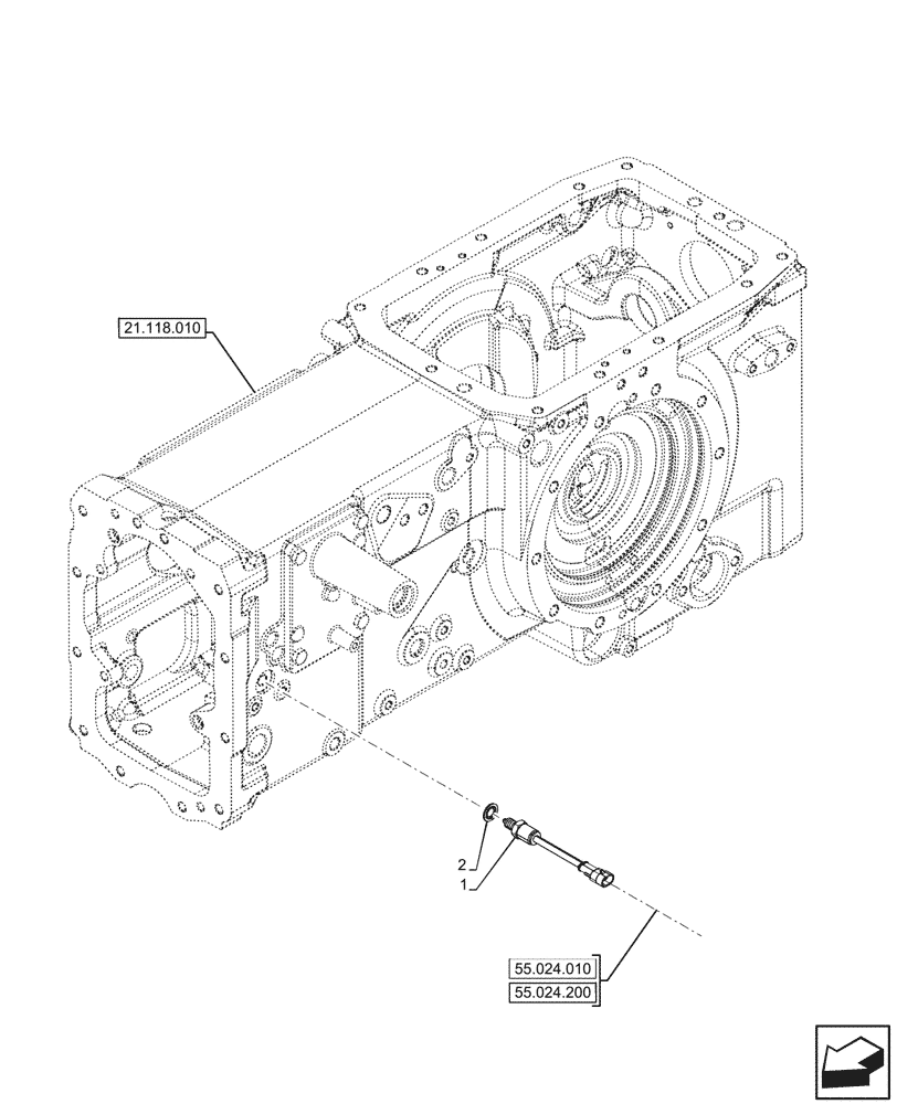 Схема запчастей Case IH FARMALL 80CL - (55.024.190) - VAR - 330111 - CREEPER, SENSOR, HI-LO (55) - ELECTRICAL SYSTEMS