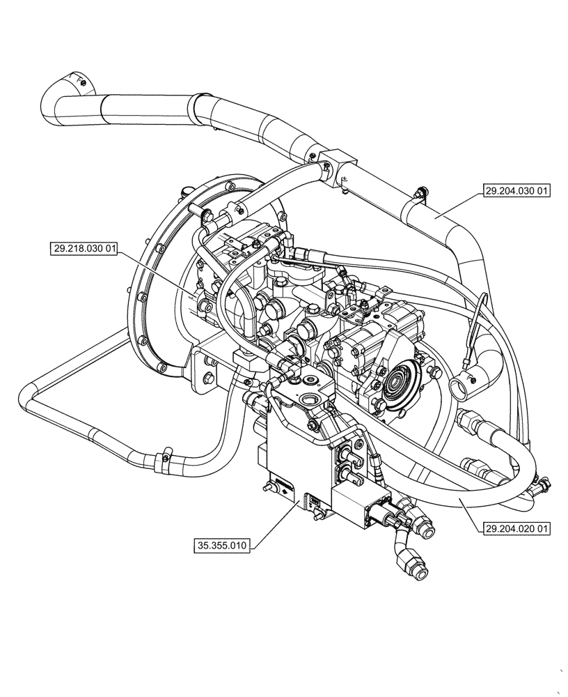 Схема запчастей Case IH SR270 - (29.204.020) - MECHANICAL PUMP & HAND CONTROL (29) - HYDROSTATIC DRIVE
