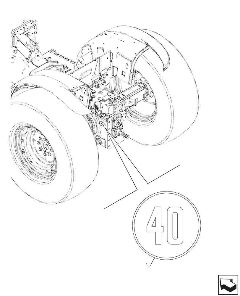 Схема запчастей Case IH FARMALL 80CL - (90.108.030) - HIGH SPEED 40 KPH, DECAL (90) - PLATFORM, CAB, BODYWORK AND DECALS