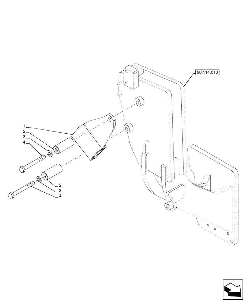 Схема запчастей Case IH FARMALL 90CL - (33.220.140) - VAR - 330895 - TRAILER BRAKE VALVE, SUPPORT, ITALY, W/O CAB (33) - BRAKES & CONTROLS