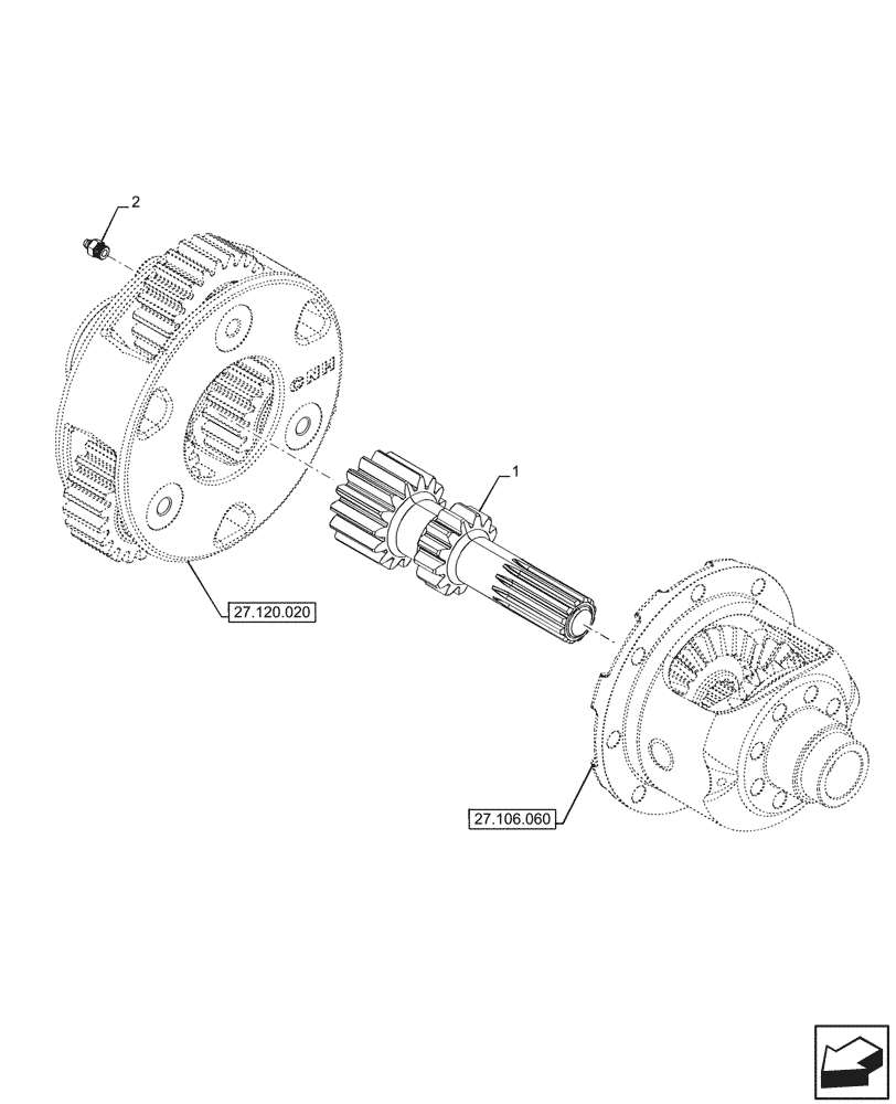 Схема запчастей Case IH FARMALL 80CL - (27.120.080) - VAR - 759008 - REAR AXLE, SHAFT (27) - REAR AXLE SYSTEM