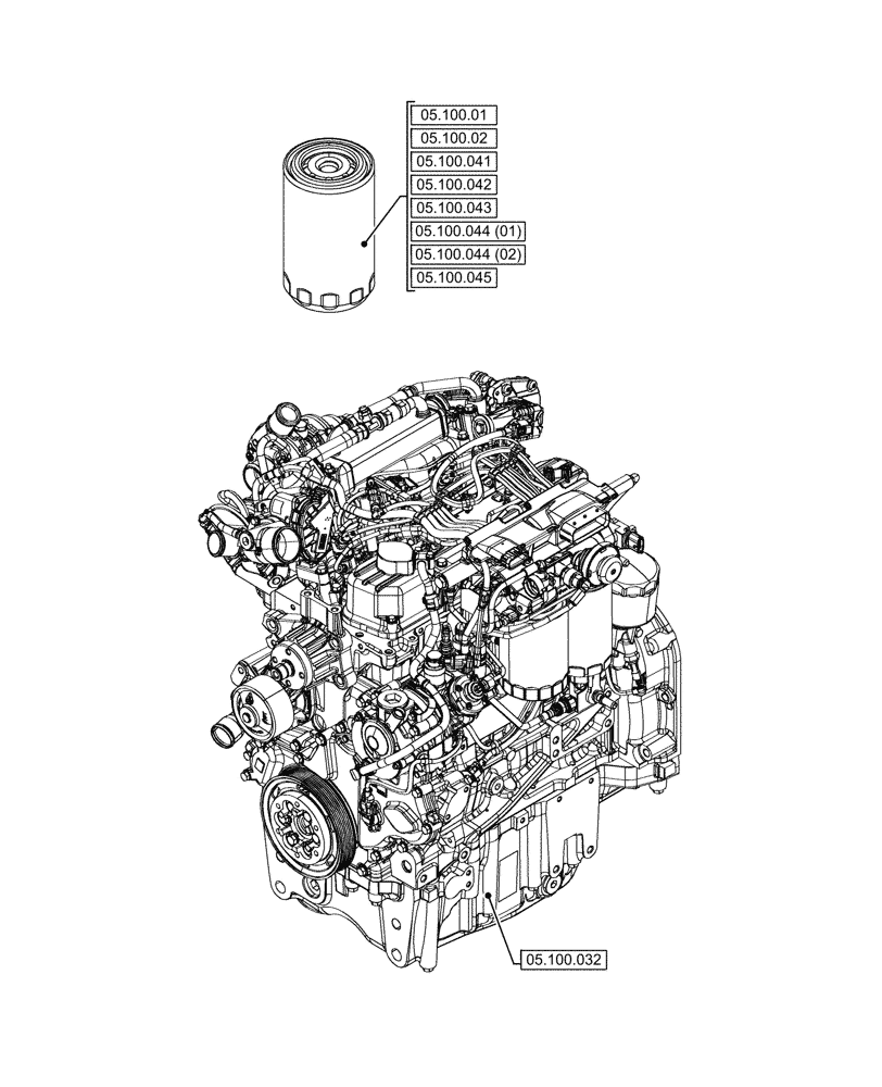 Схема запчастей Case IH FARMALL 80CL - (00.000.05) - PICTORIAL INDEX - SERVICE & MAINTENANCE (00) - GENERAL & PICTORIAL INDEX