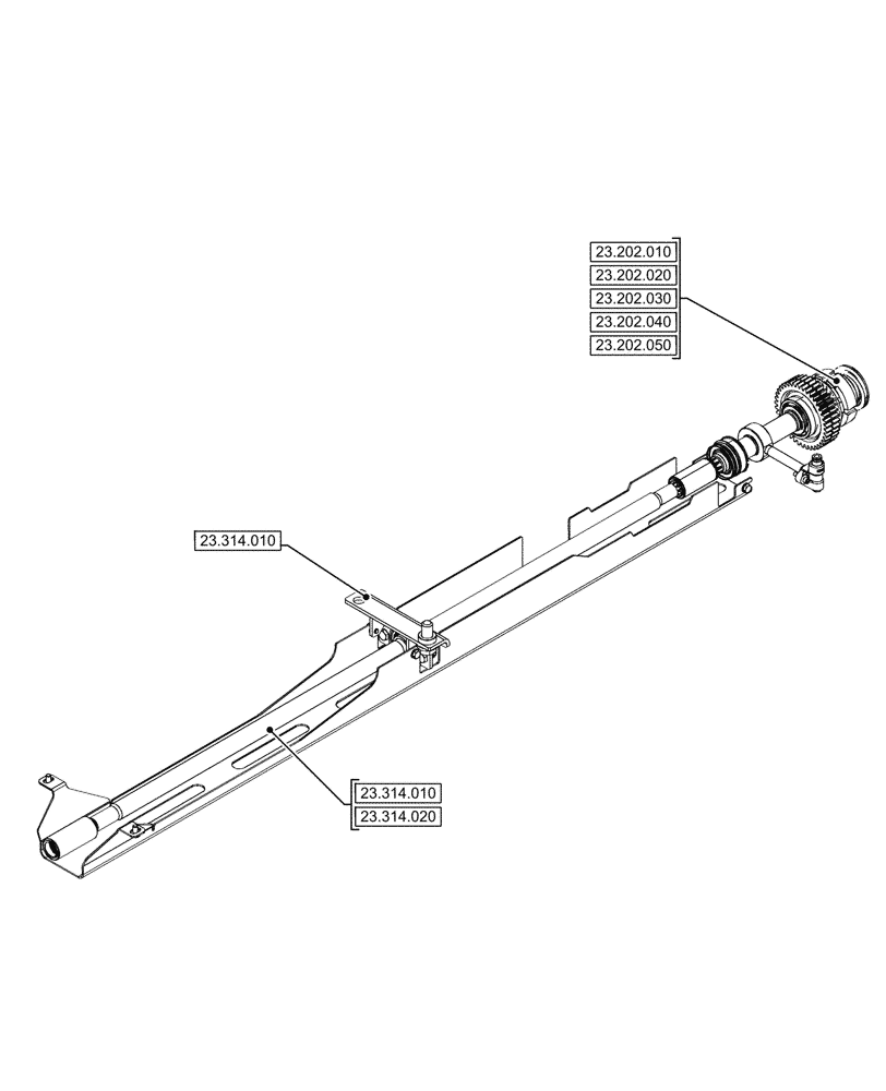 Схема запчастей Case IH FARMALL 90CL - (23.000.00) - SECTION INDEX - FOUR WHEEL DRIVE SYSTEM (23) - FOUR WHEEL DRIVE SYSTEM