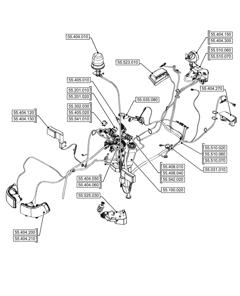 Схема запчастей Case IH FARMALL 100CL - (55.000.00[05]) - SECTION INDEX - ELECTRICAL SYSTEMS (55) - ELECTRICAL SYSTEMS