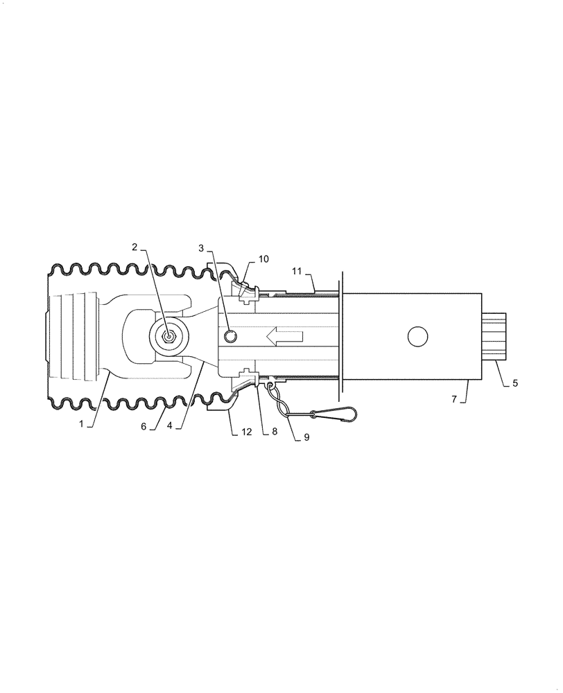 Схема запчастей Case IH 2208 - (02.03[4]) - SHAFT PTO HALF 1 3/8 21T YOKE (58) - ATTACHMENTS/HEADERS