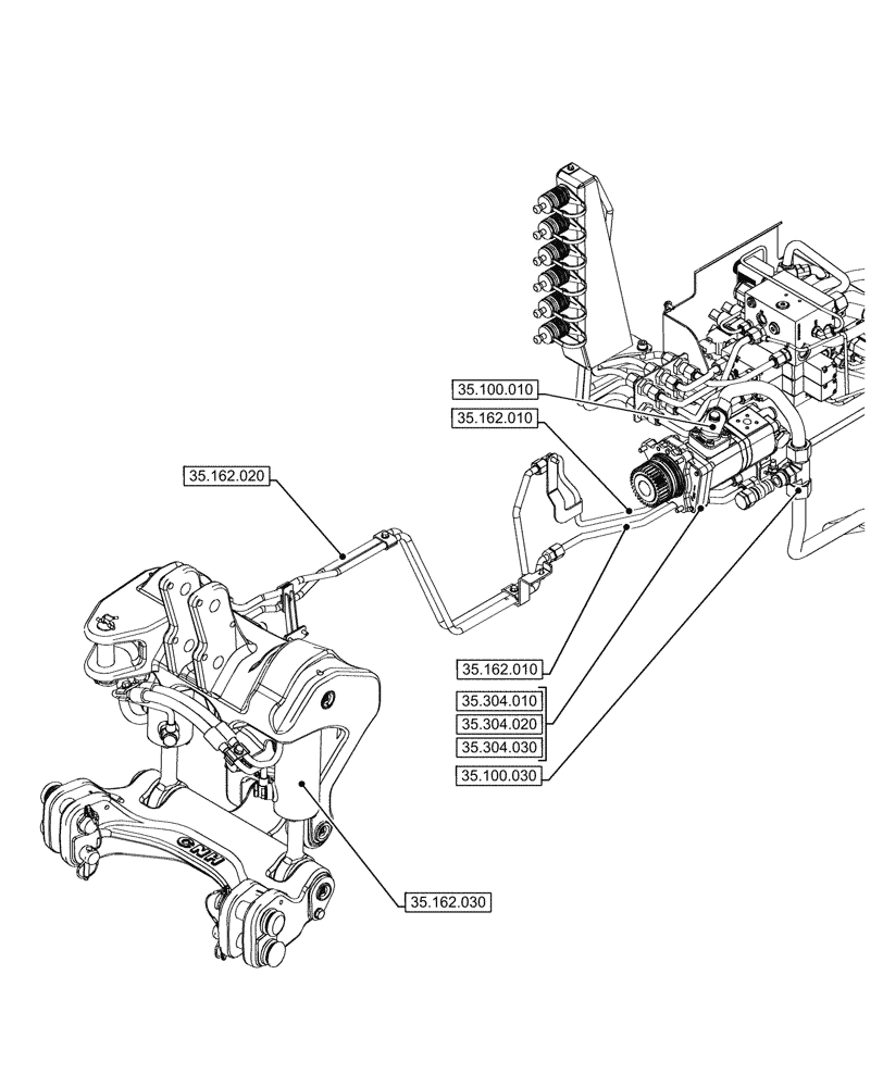 Схема запчастей Case IH FARMALL 110CL - (35.000.00[01]) - SECTION INDEX - HYDRAULIC SYSTEMS (35) - HYDRAULIC SYSTEMS