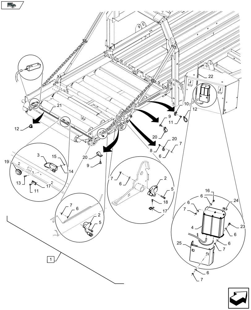 Схема запчастей Case IH LB334P - (88.070.023[03]) - DIA KIT: BALE WEIGHING SYSTEM - D167 (88) - ACCESSORIES