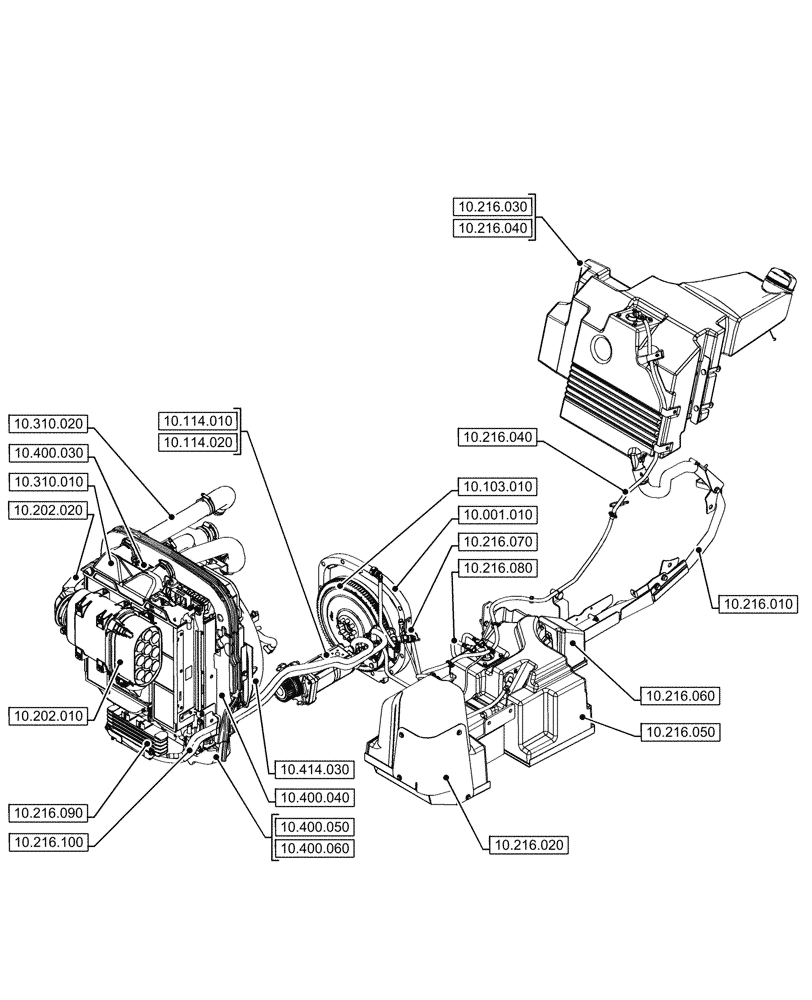 Схема запчастей Case IH FARMALL 80CL - (00.000.10[02]) - PICTORIAL INDEX - ENGINE (00) - GENERAL & PICTORIAL INDEX