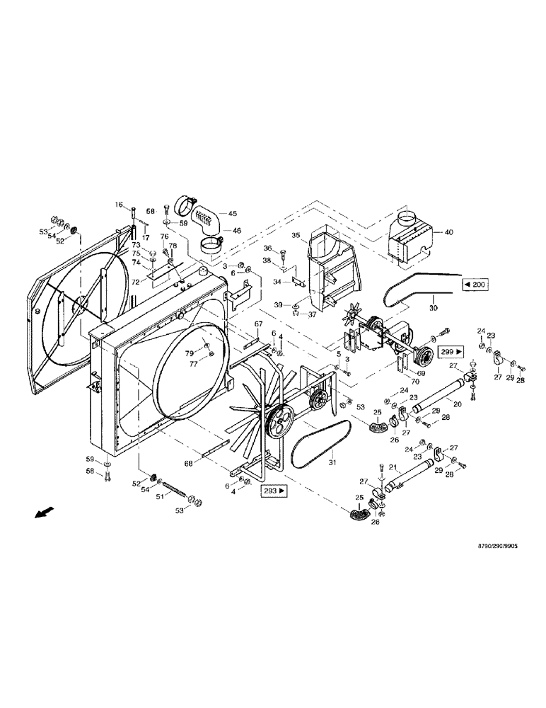 Схема запчастей Case IH 8790 - (048) - RADIATOR SYSTEM, COMPLETION (10) - ENGINE