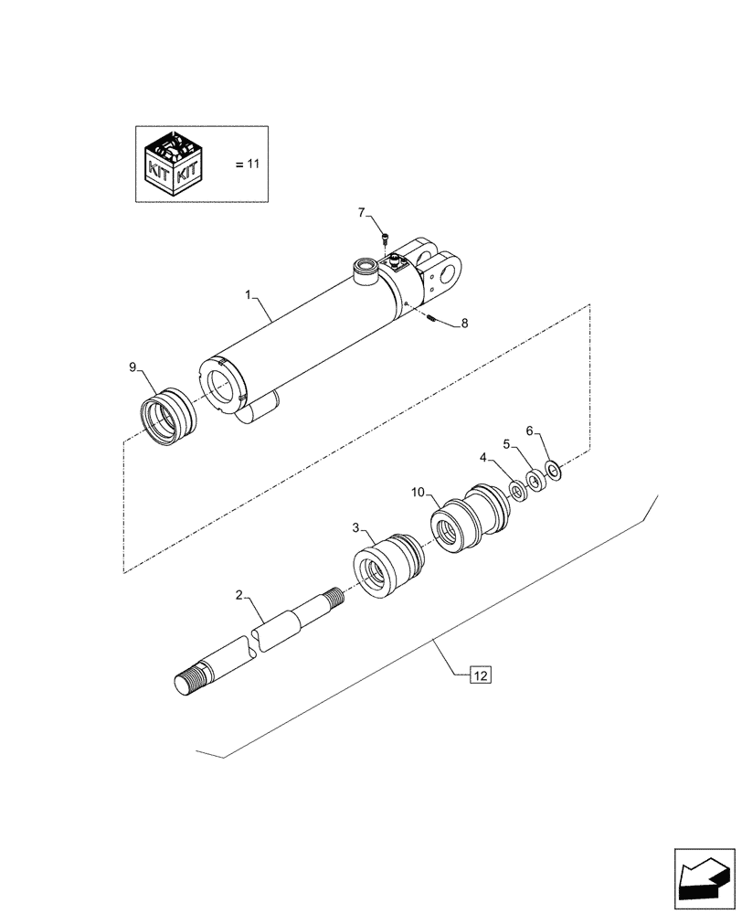 Схема запчастей Case IH A8800 - (35.565.AC[06]) - HYDRAULIC CYLINDER (35) - HYDRAULIC SYSTEMS