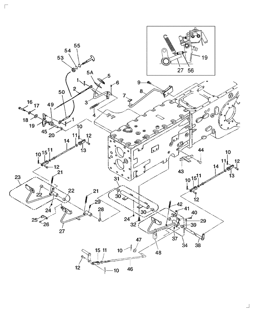 Схема запчастей Case IH FARMALL 60 - (03.01.01) - PEDAL & BRAKE LOCK - SSS (03) - TRANSMISSION