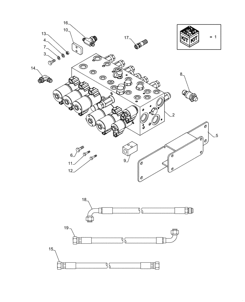 Схема запчастей Case IH A8000 - (88.100.01) - KIT AUTO FLOAT (88) - ACCESSORIES