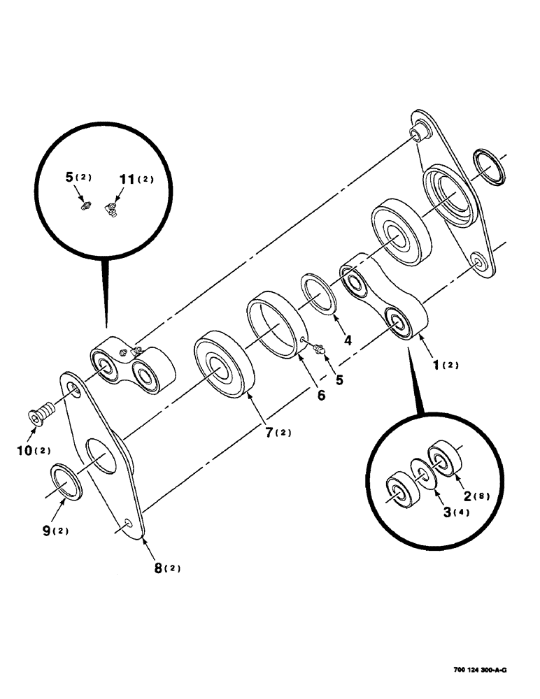 Схема запчастей Case IH 8840 - (3-14) - SWAYBAR LINK ASSEMBLY (700124300 SWAYBAR LINK ASSEMBLY COMPLETE) (S.N. CFH0032661 AND LATER) (58) - ATTACHMENTS/HEADERS