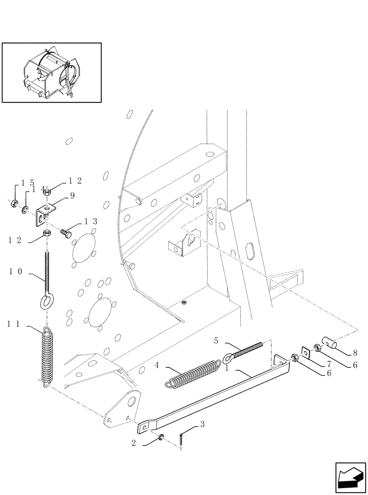 Схема запчастей Case IH RBX341 - (12.08[01]) - FRAME AND ATTACHMENTS (12) - MAIN FRAME