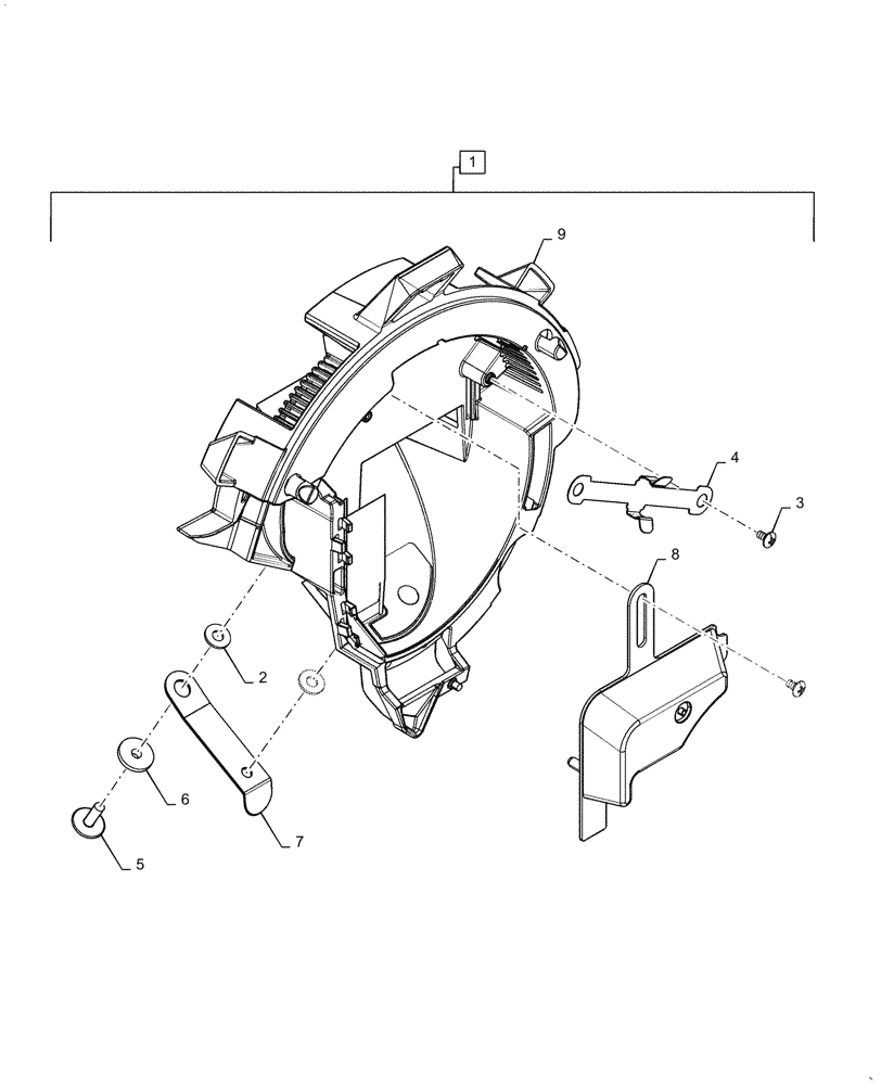 Схема запчастей Case IH 2150 - (61.904.AB[08]) - SEED METER COVER (61) - METERING SYSTEM