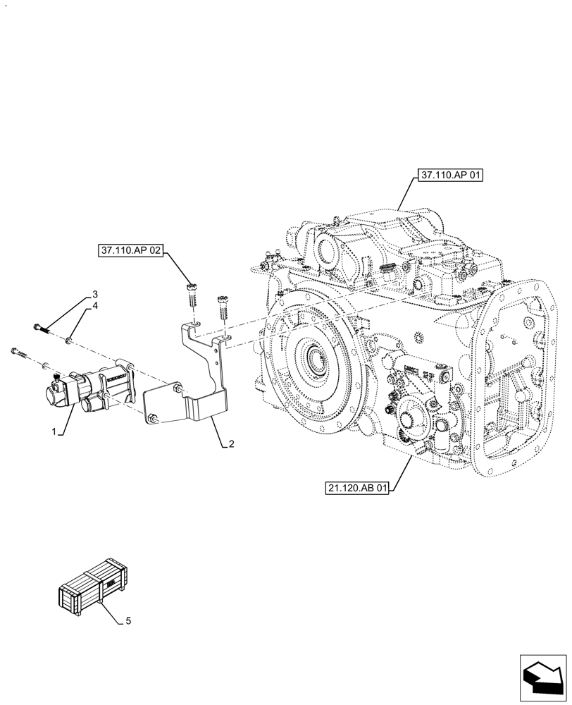 Схема запчастей Case IH FARMALL 120A - (88.100.35[23]) - VAR - 720370 - DIA KIT, TRAILER BRAKE (88) - ACCESSORIES