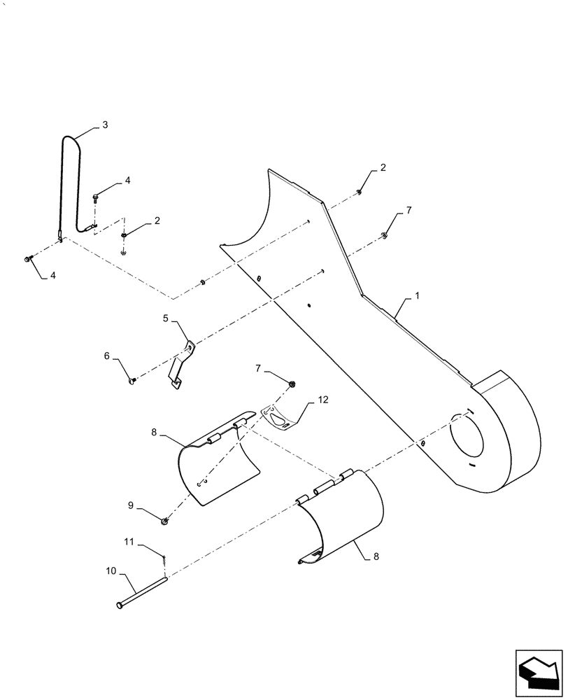 Схема запчастей Case IH AF4077 - (60.120.AI[07]) - ACCESS COVER, FEEDER, DRIVE - 60 IN, STANDARD (60) - PRODUCT FEEDING