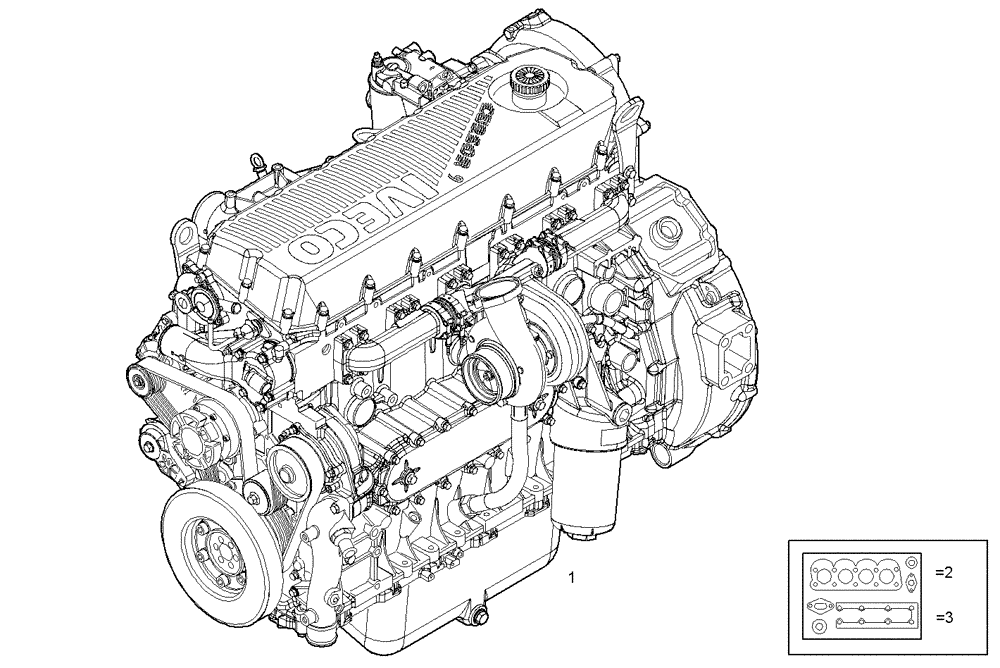 Схема запчастей Case IH F2CE9684D E013 - (0002.265) - COMPLETE ENGINE 