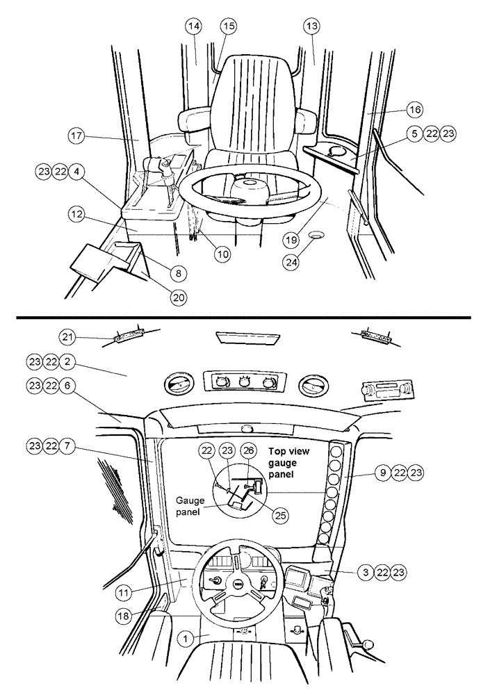 Схема запчастей Case IH PATRIOT XL - (01-004) - UPHOLSTERY Cab Interior