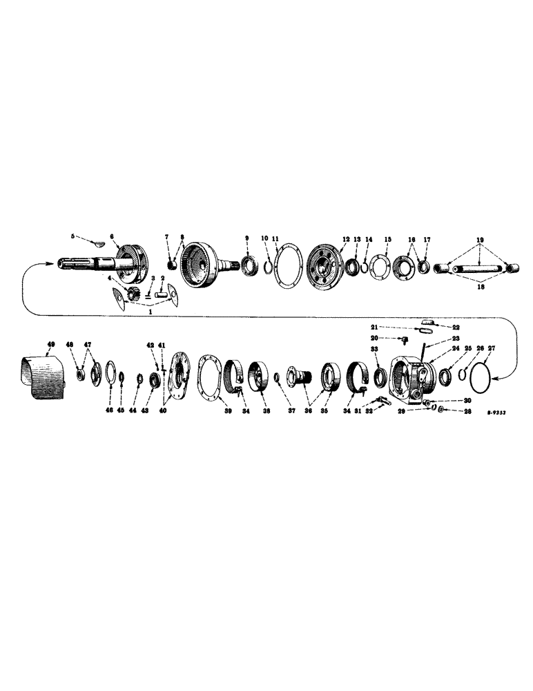 Схема запчастей Case IH 400-SERIES - (396) - ATTACHMENTS, INDEPENDENT POWER TAKE-OFF, SPECIAL, REAR UNIT Attachments